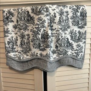 3 Black and White Toile Valances